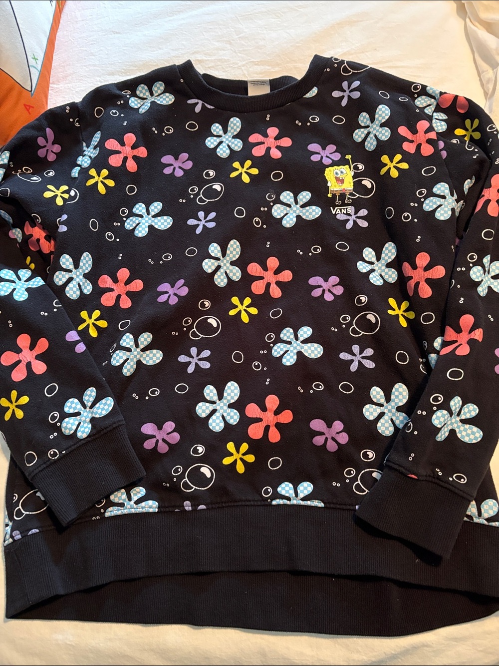 Vans Sponge Bob Squarepants sweatshirt size large